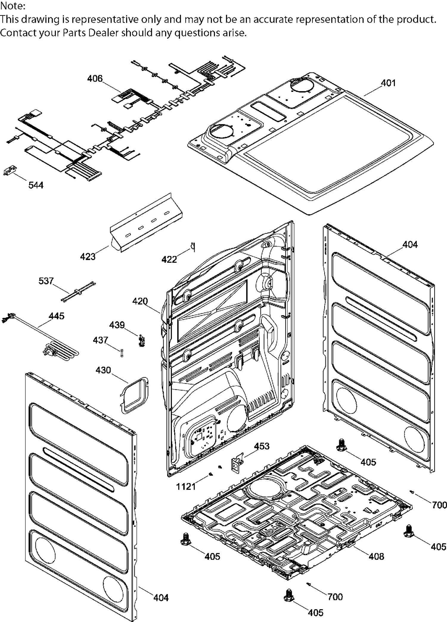 STRUCTURE Diagram and Parts List for GTD42EAMJ0WW  General Electric Dryer