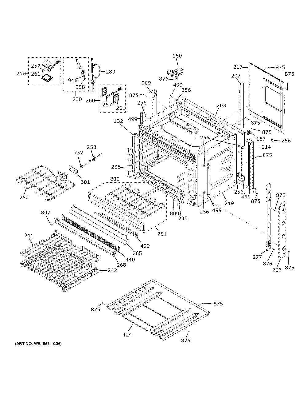 Body Parts Diagram and Parts List for ZKS90DSSN2SS  General Electric Wall Oven