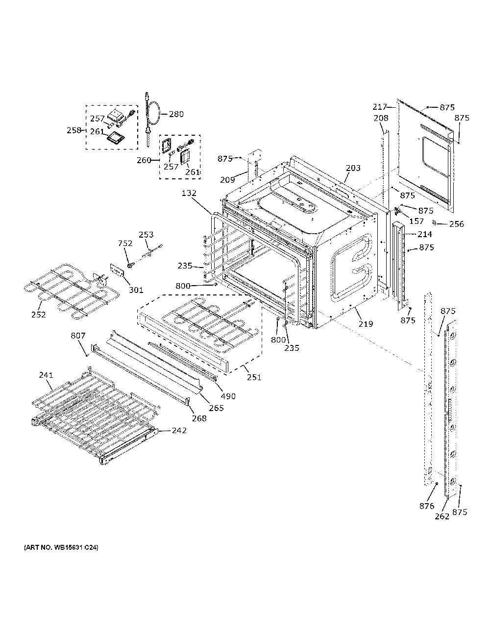 Upper Oven Diagram and Parts List for ZKD90DPSN2SS  General Electric Wall Oven