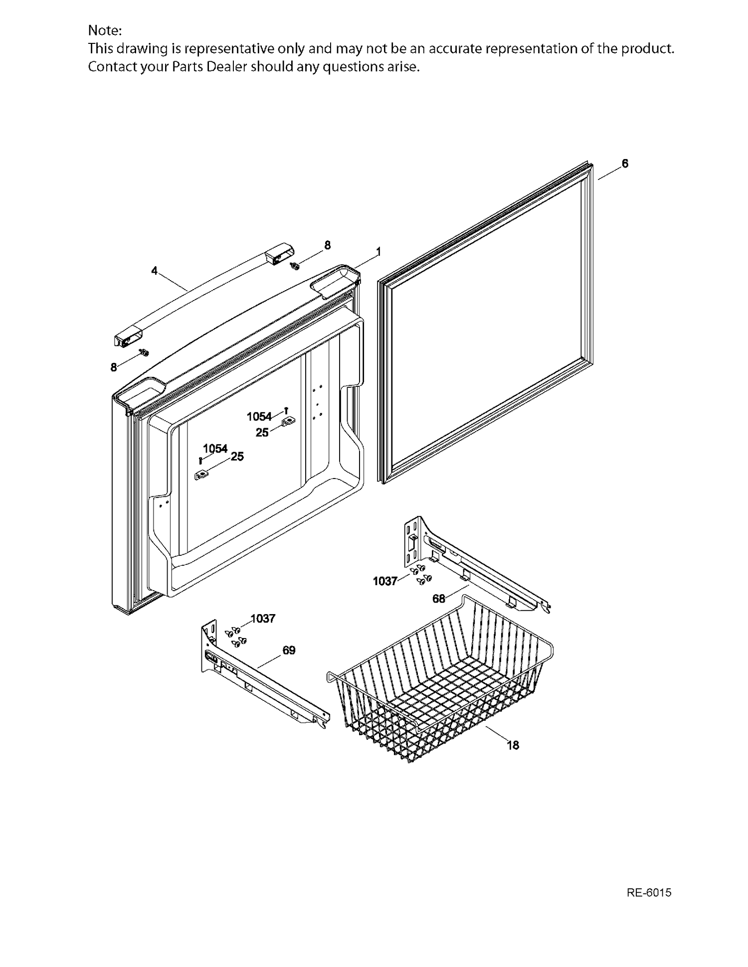 FZ DOOR Diagram and Parts List for PNQ22LMHBFES  General Electric Refrigerator