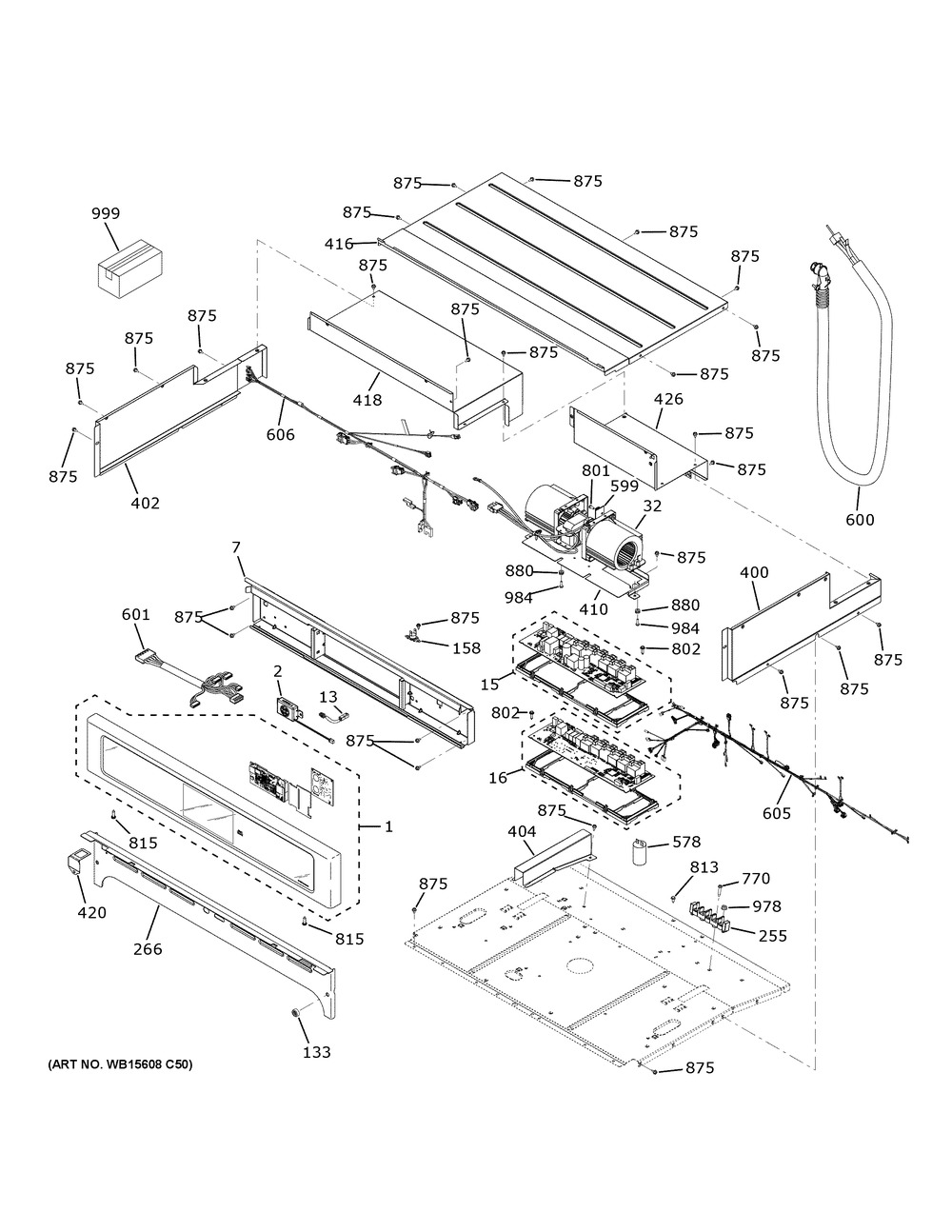Control Panel Diagram and Parts List for CTD90DP2N3S1  General Electric Wall Oven