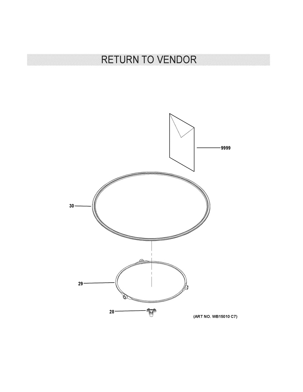Microwave Diagram and Parts List for PES7227FM1DS  General Electric Microwave