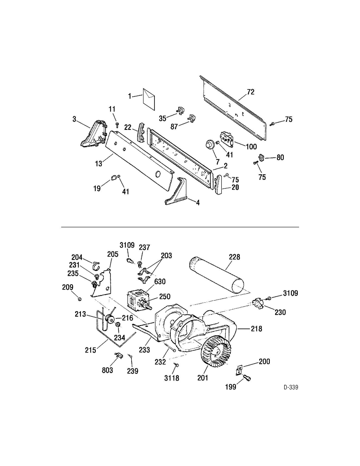 CONTROLS Diagram and Parts List for QNXR463GA1WW  General Electric Dryer