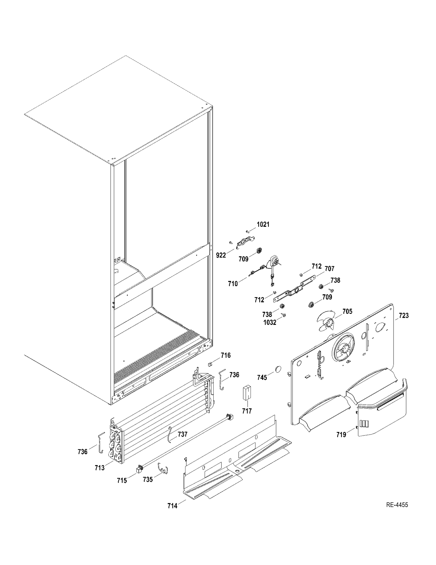FZ SECTION Diagram and Parts List for GBRC0GAXERBB  General Electric Refrigerator