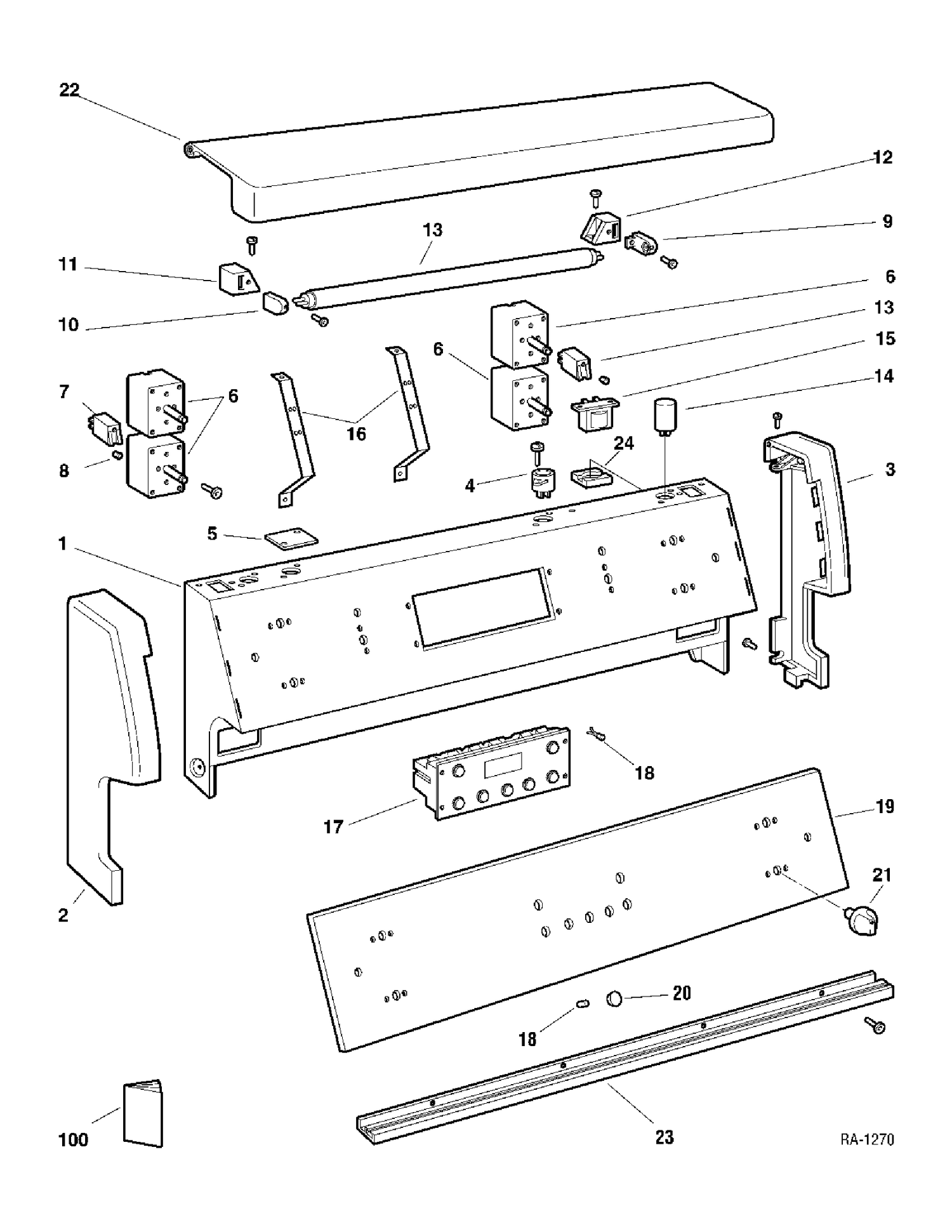 BACKGUARD Diagram and Parts List for GRCR3955ZWW-1  General Electric Range