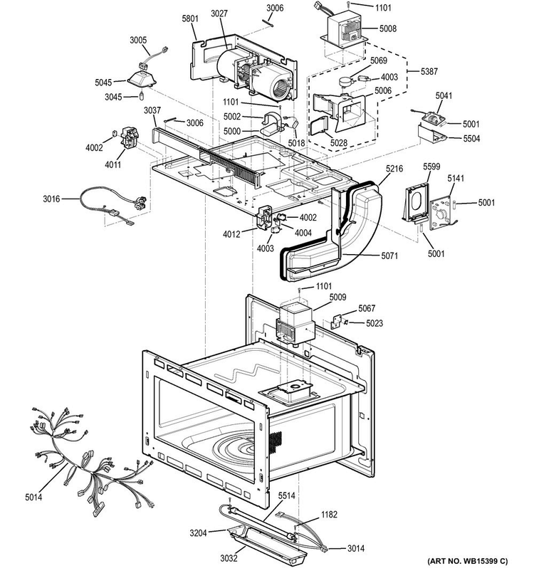 Insulator Parts Diagram and Parts List for PT7800DH4WW  General Electric Microwave Oven Combo