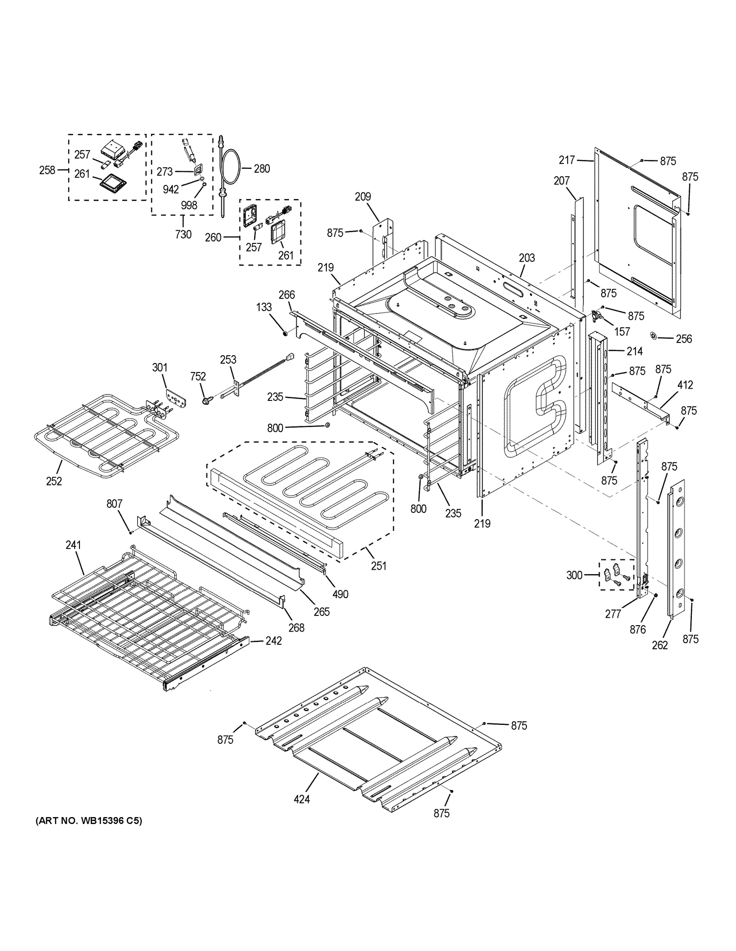 BODY PARTS Diagram and Parts List for PK7800EK3ES  General Electric Wall Oven