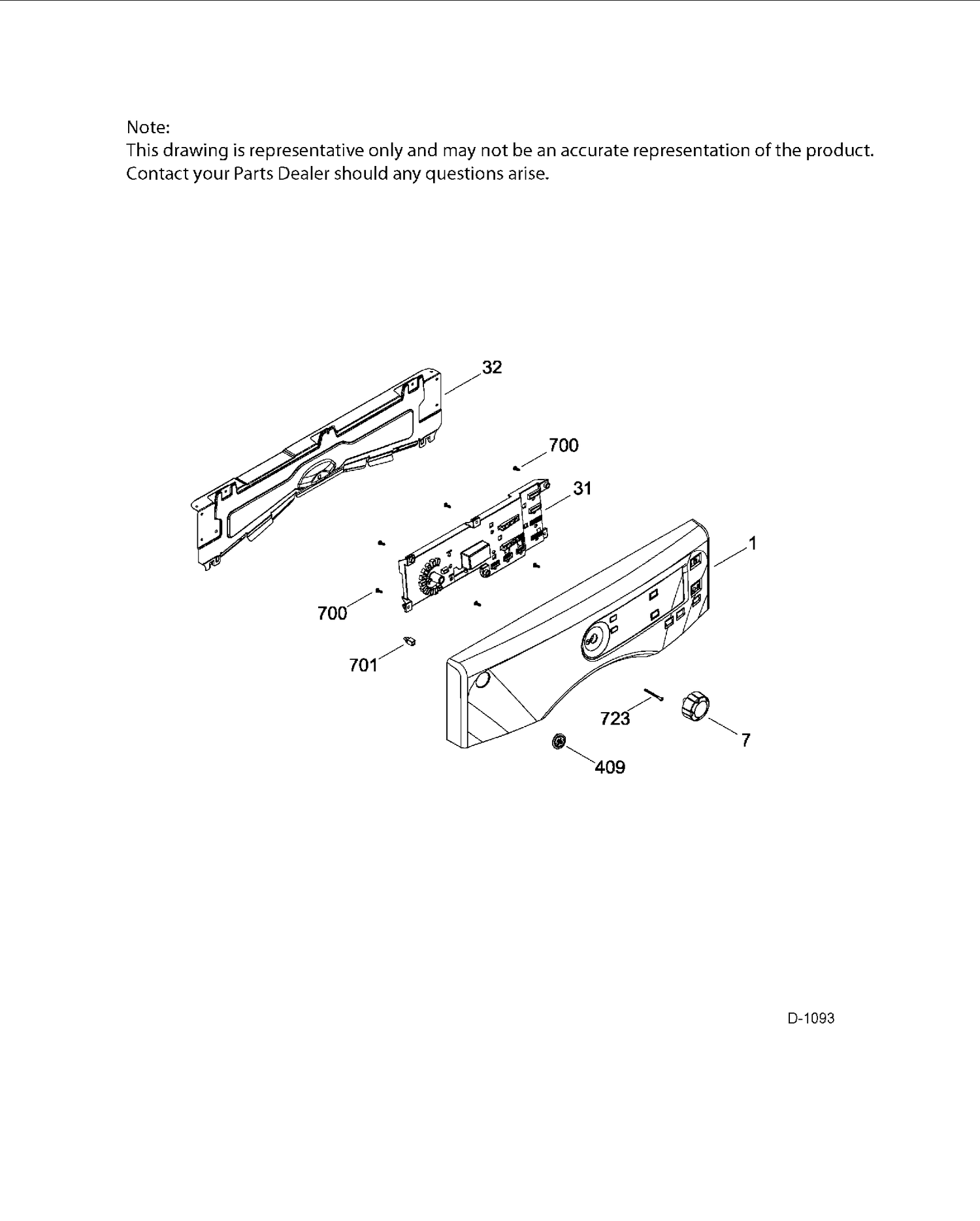 CONTROL SYSTEM Diagram and Parts List for GFMN110GD2WW  General Electric Dryer