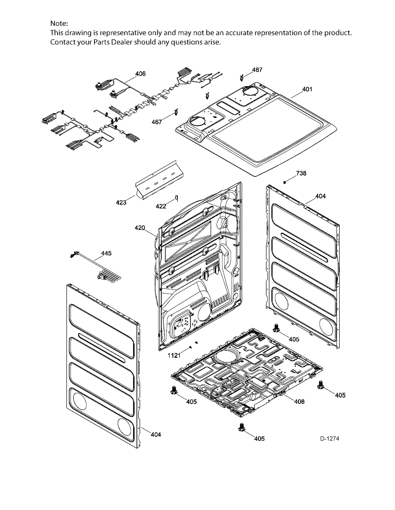 STRUCTURE Diagram and Parts List for GTD45EAMJ2WS  General Electric Dryer