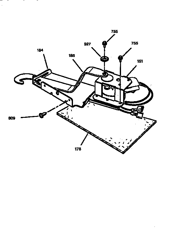 Door Lock Diagram and Parts List for JSP38GV2BB  General Electric Range
