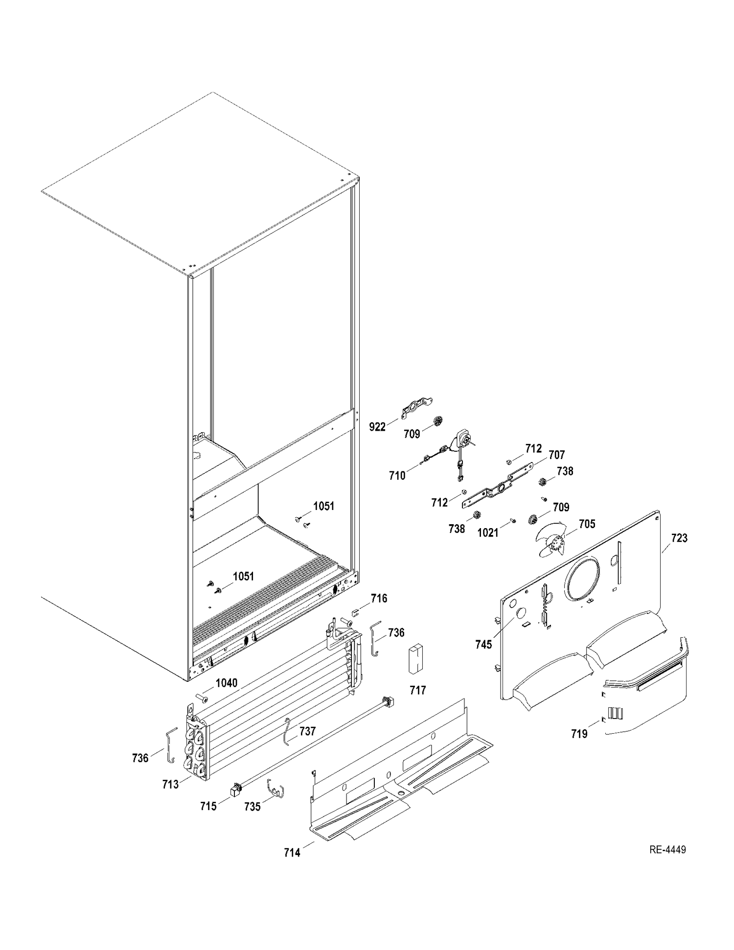 FZ SECTION PARTS Diagram and Parts List for MBRC0GAXERWW  General Electric Refrigerator