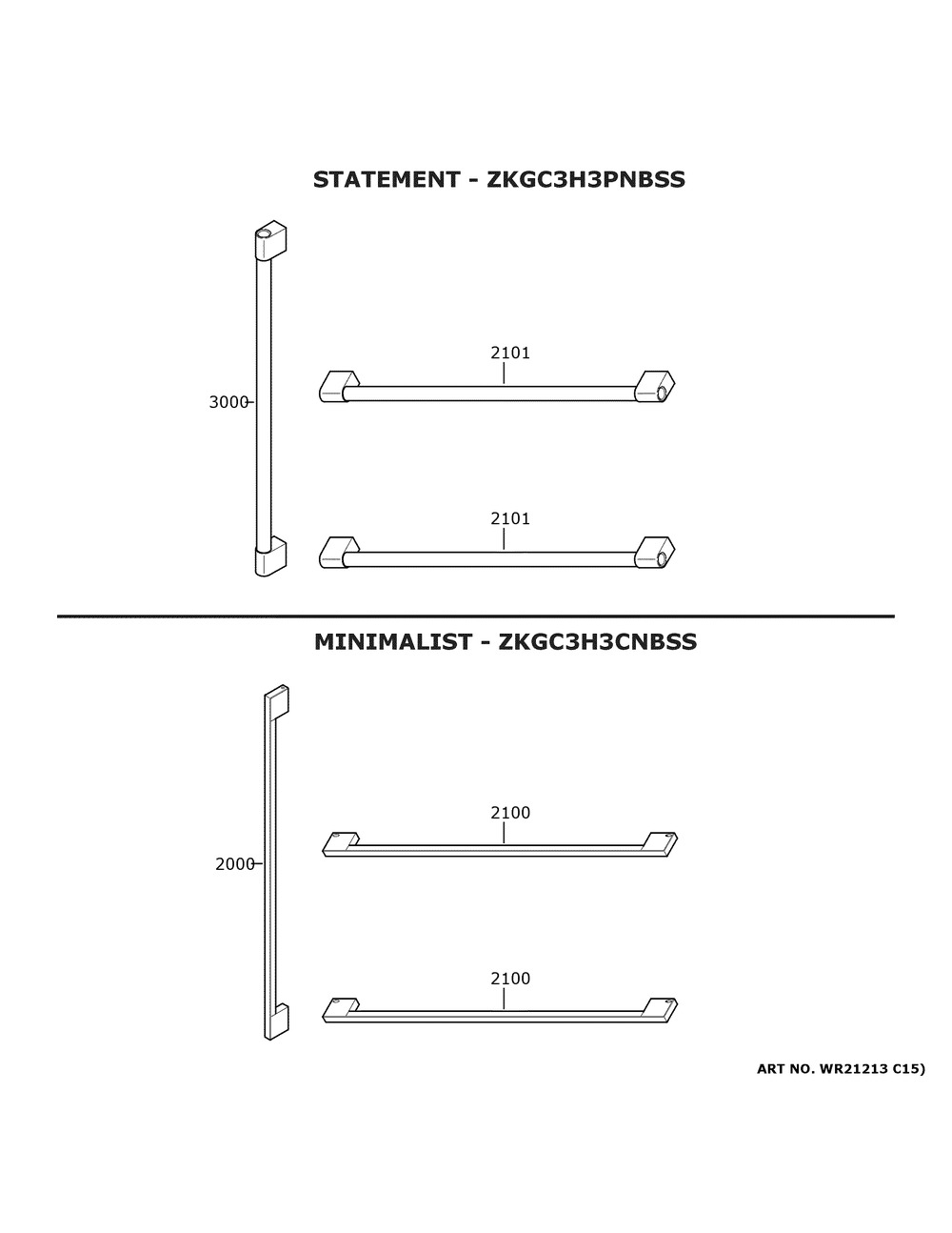 Monogram Customization Diagram and Parts List for ZIC30GNNCII  General Electric Refrigerator