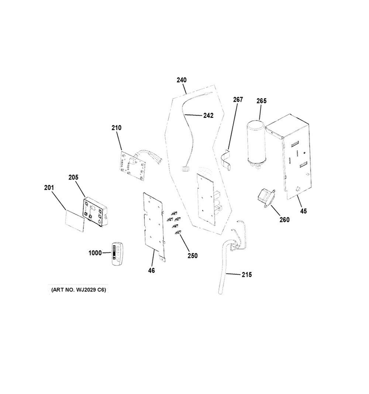 Control Parts Diagram and Parts List for AEM05LVL1  General Electric Air Conditioner