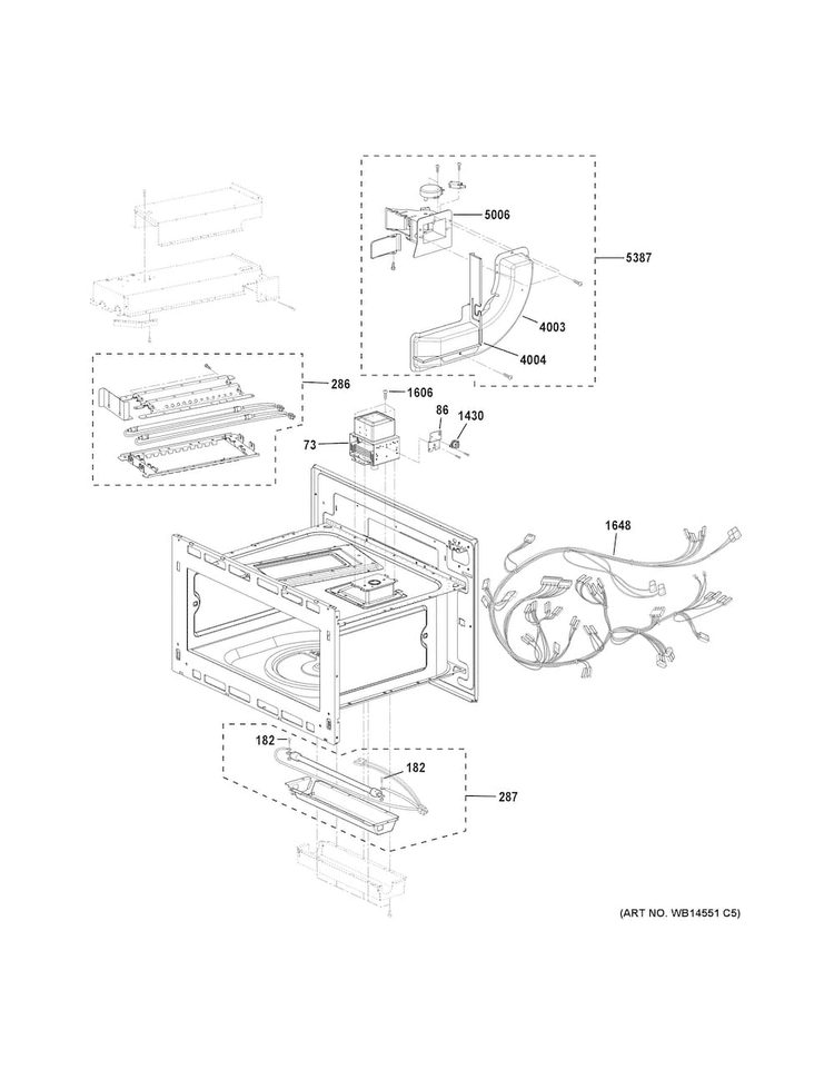 Insulator Parts Diagram and Parts List for ZSC2202J1SS  General Electric Microwave