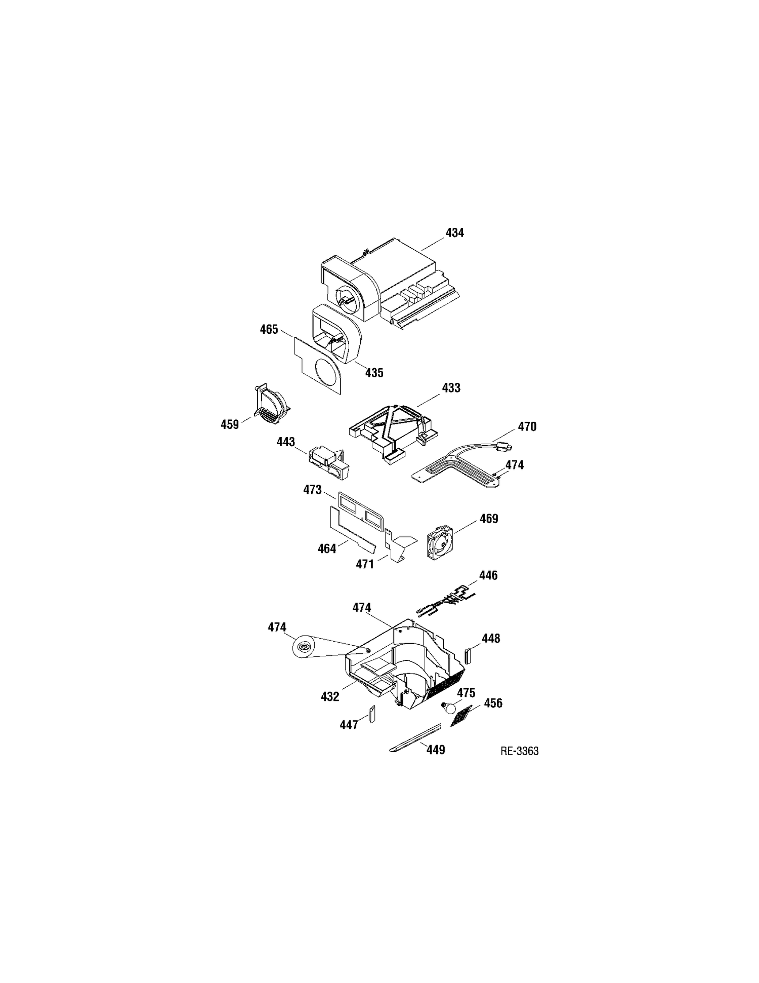 QUICK CHILL Diagram and Parts List for PSHS6YGXADSS  General Electric Refrigerator