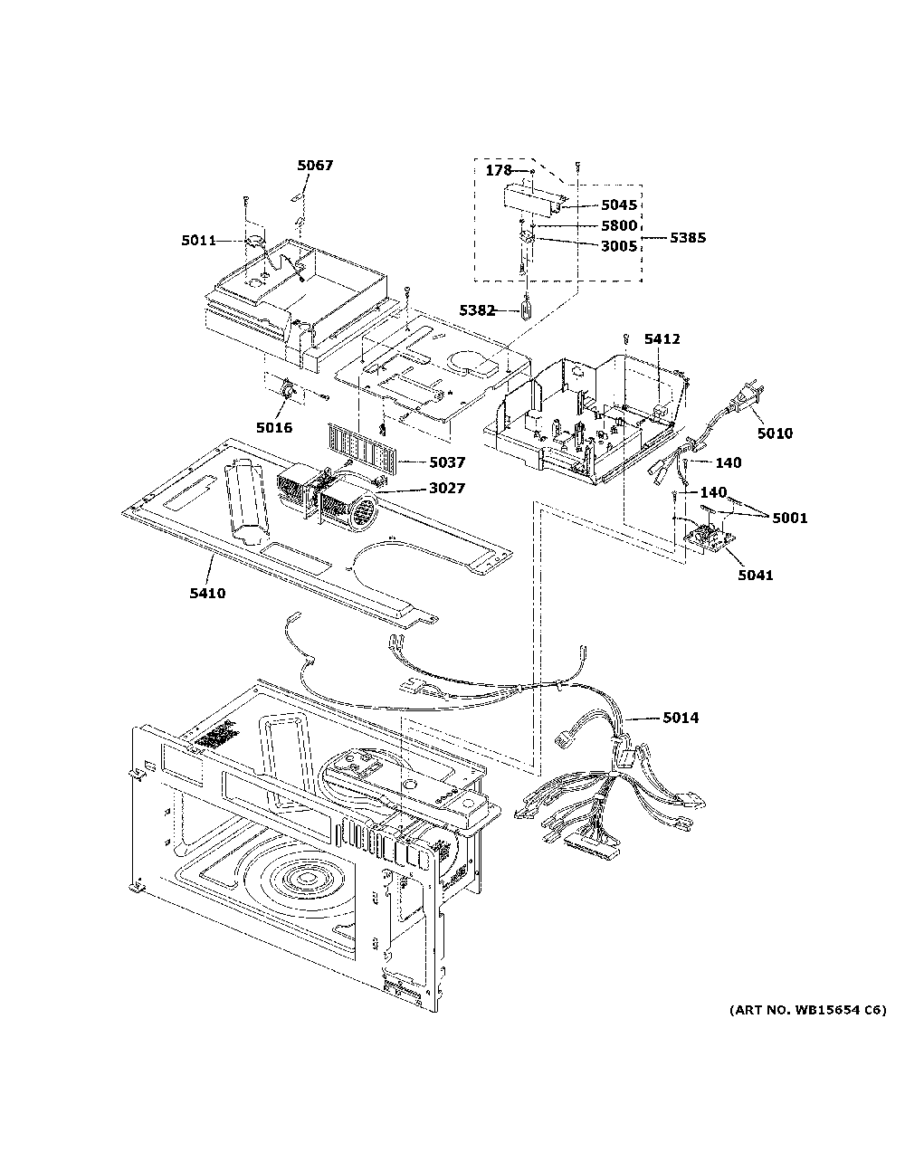Interior parts 2 Diagram and Parts List for PVM9179BL6TS  General Electric Microwave