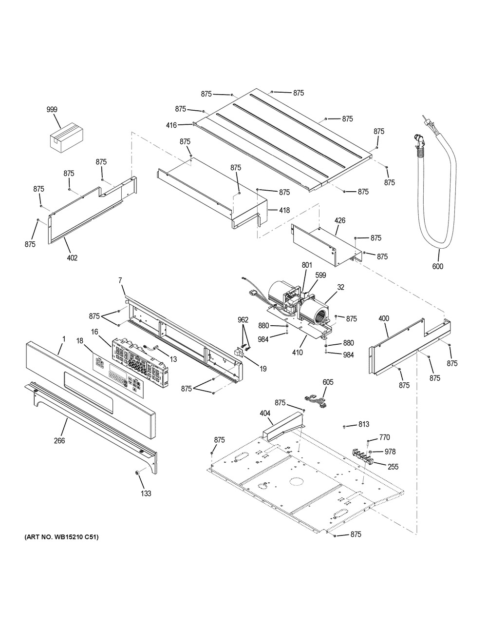 Control Panel Diagram and Parts List for JCT3000SF6SS  General Electric Range