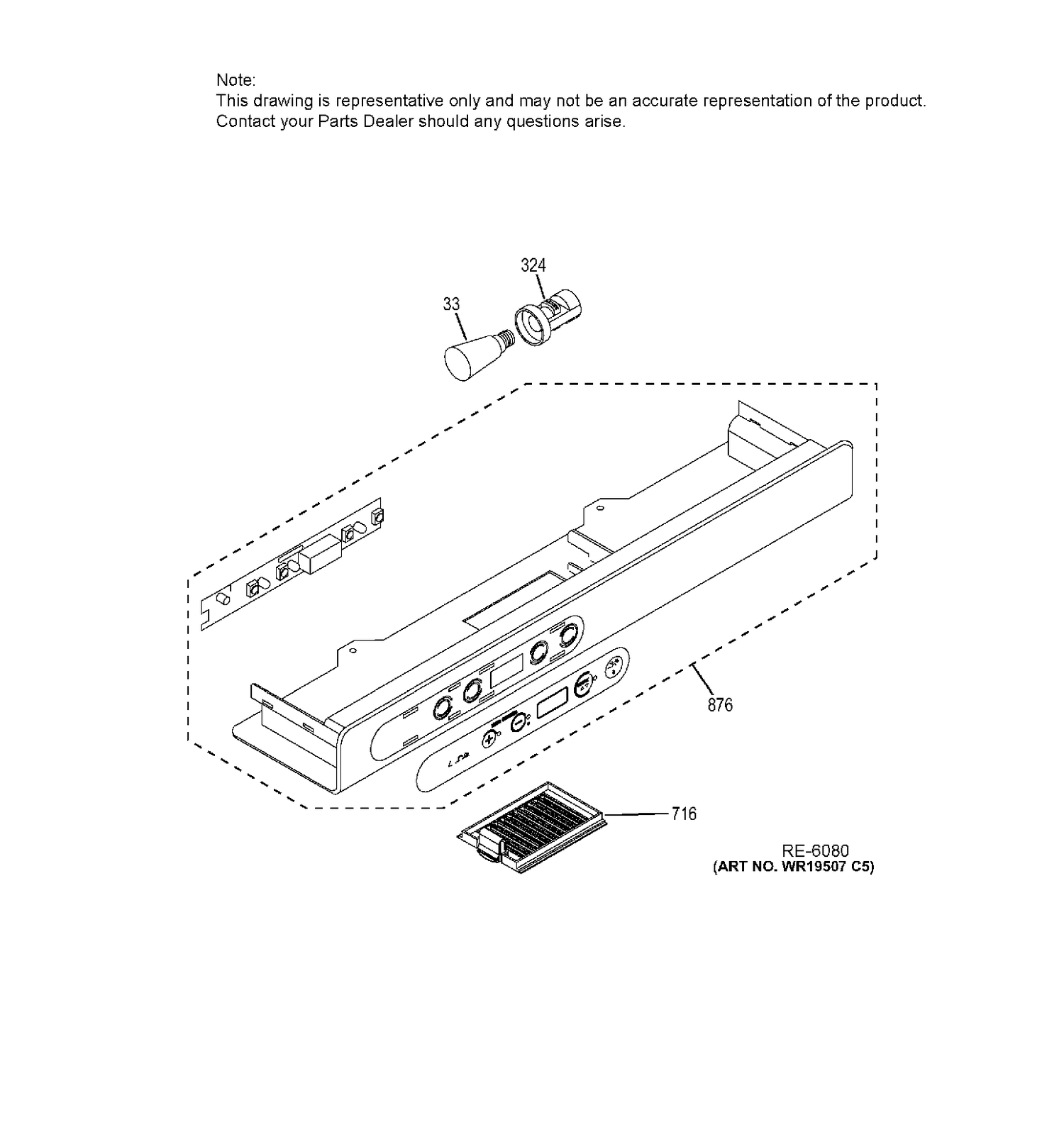 CLIMATE CONTROLS Diagram and Parts List for ZDWR240HABS  General Electric Refrigerator