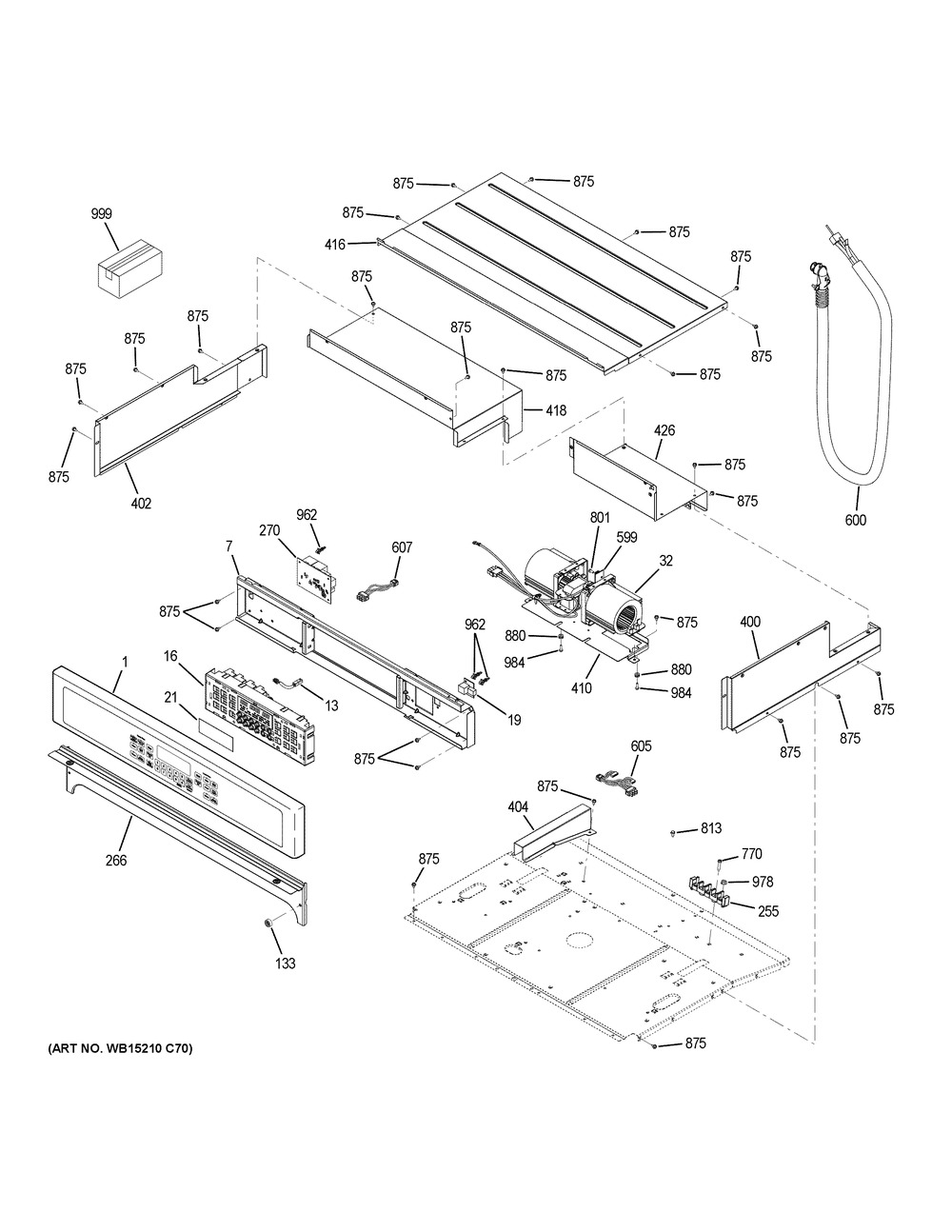 Control Panel Diagram and Parts List for JT5500EJ6ES  General Electric Wall Oven