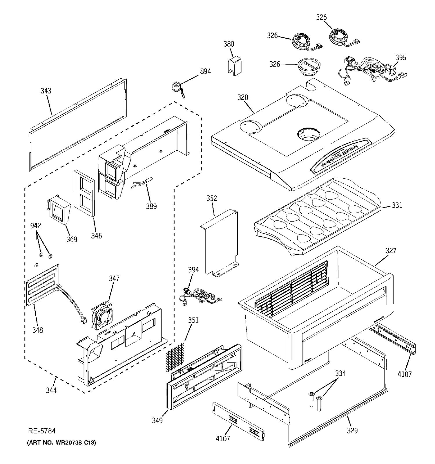 QUICK CHILL Diagram and Parts List for ZISS360DXCSS  General Electric Refrigerator