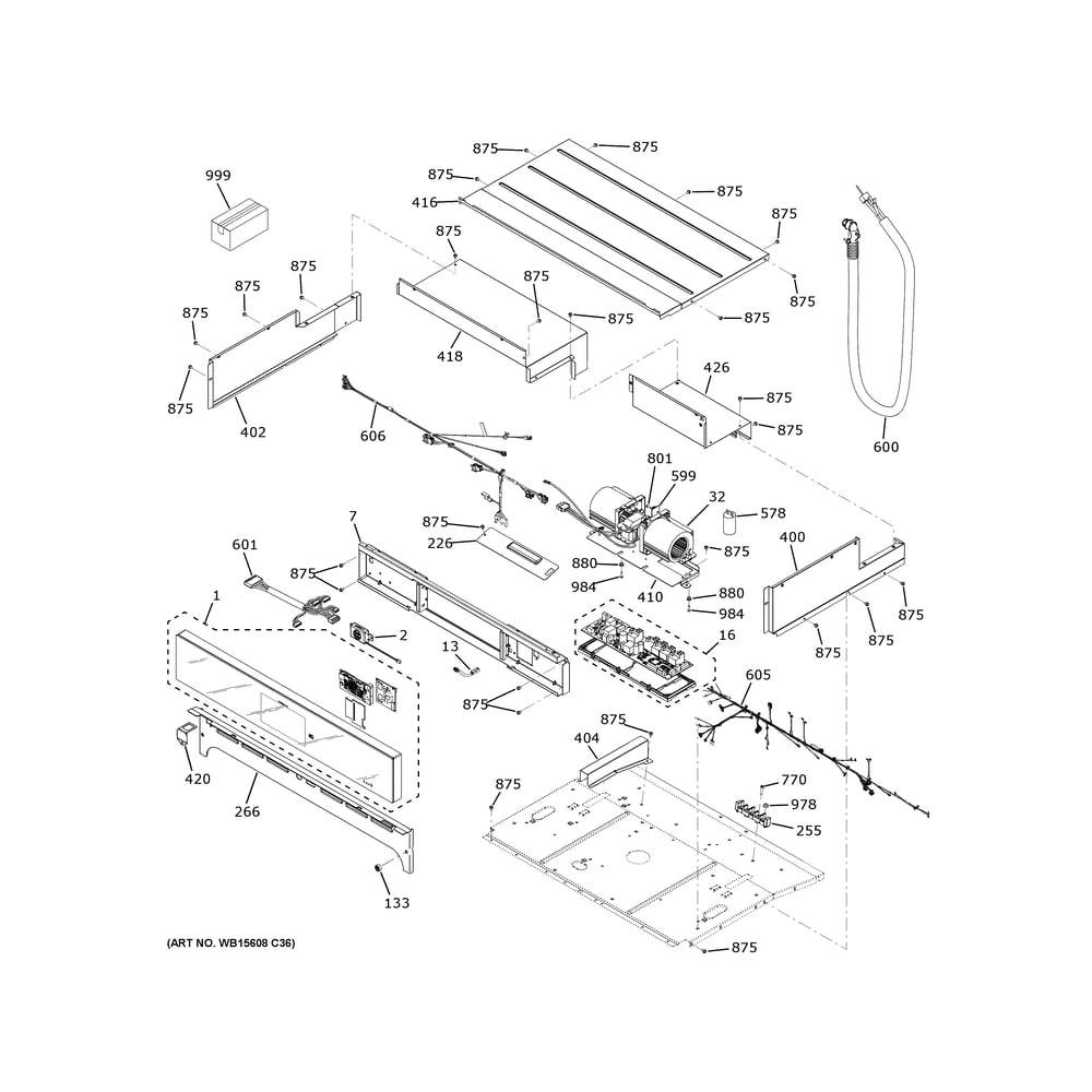 Control Panel Diagram and Parts List for CTS70DM2N5S5  General Electric Wall Oven