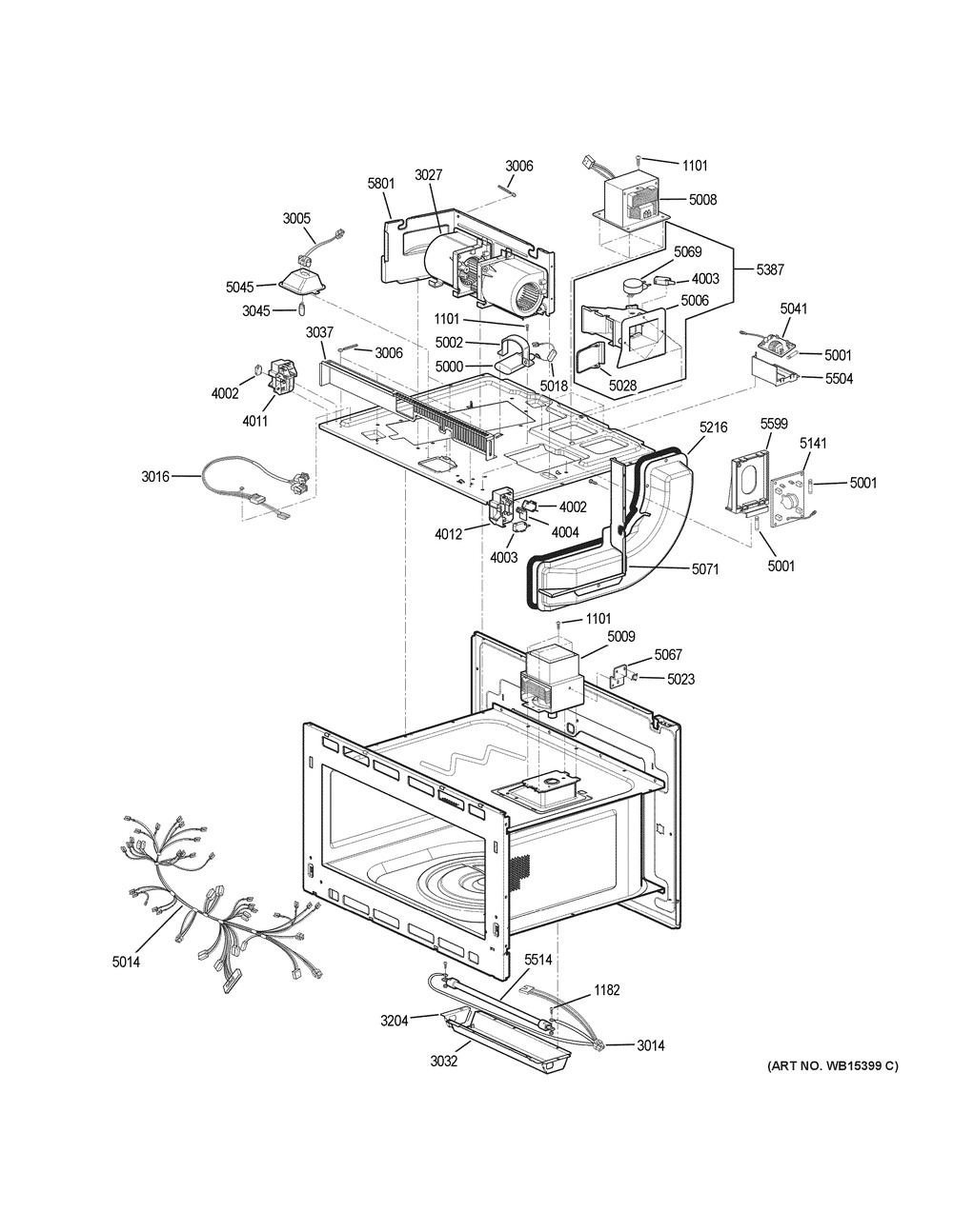 Insulator Parts Diagram and Parts List for PT7800EK8ES  General Electric Microwave Oven Combo