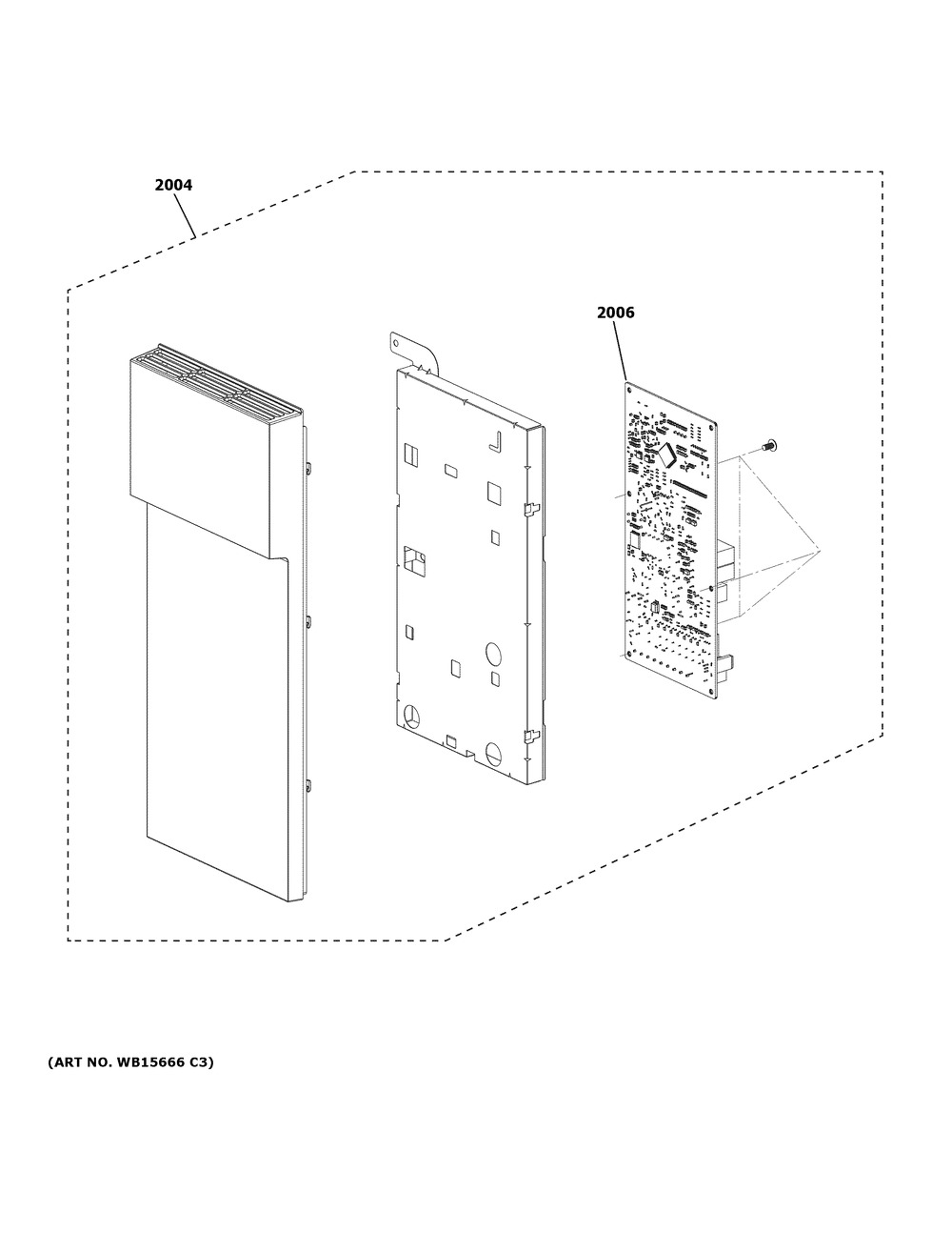 Control Parts Diagram and Parts List for PVM9005FM9DS  General Electric Microwave