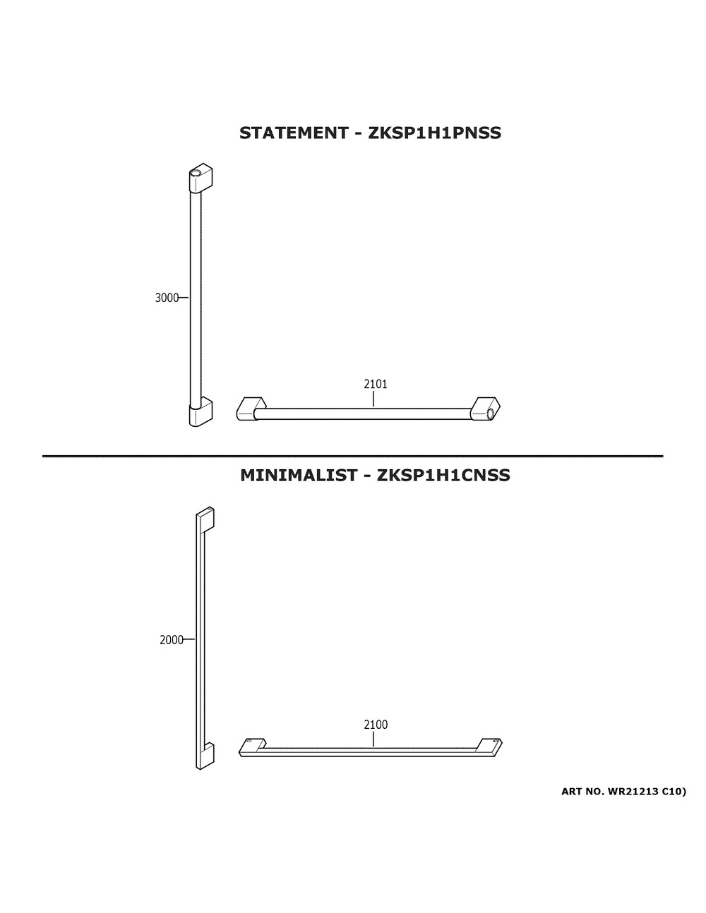 Monogram Customization Diagram and Parts List for ZICS360NNBLH  General Electric Refrigerator
