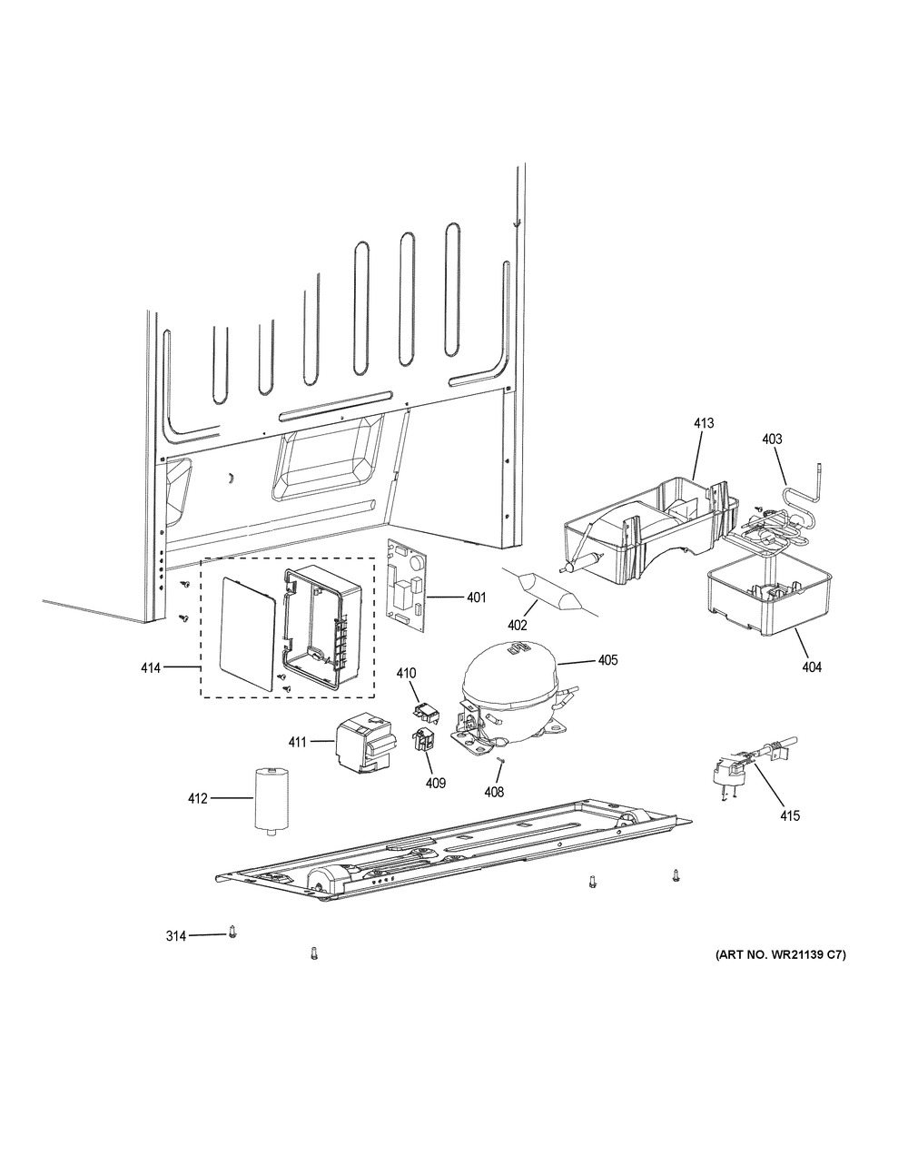 Lokring Connectors Diagram and Parts List for FUF14DLRCWW  General Electric Refrigerator