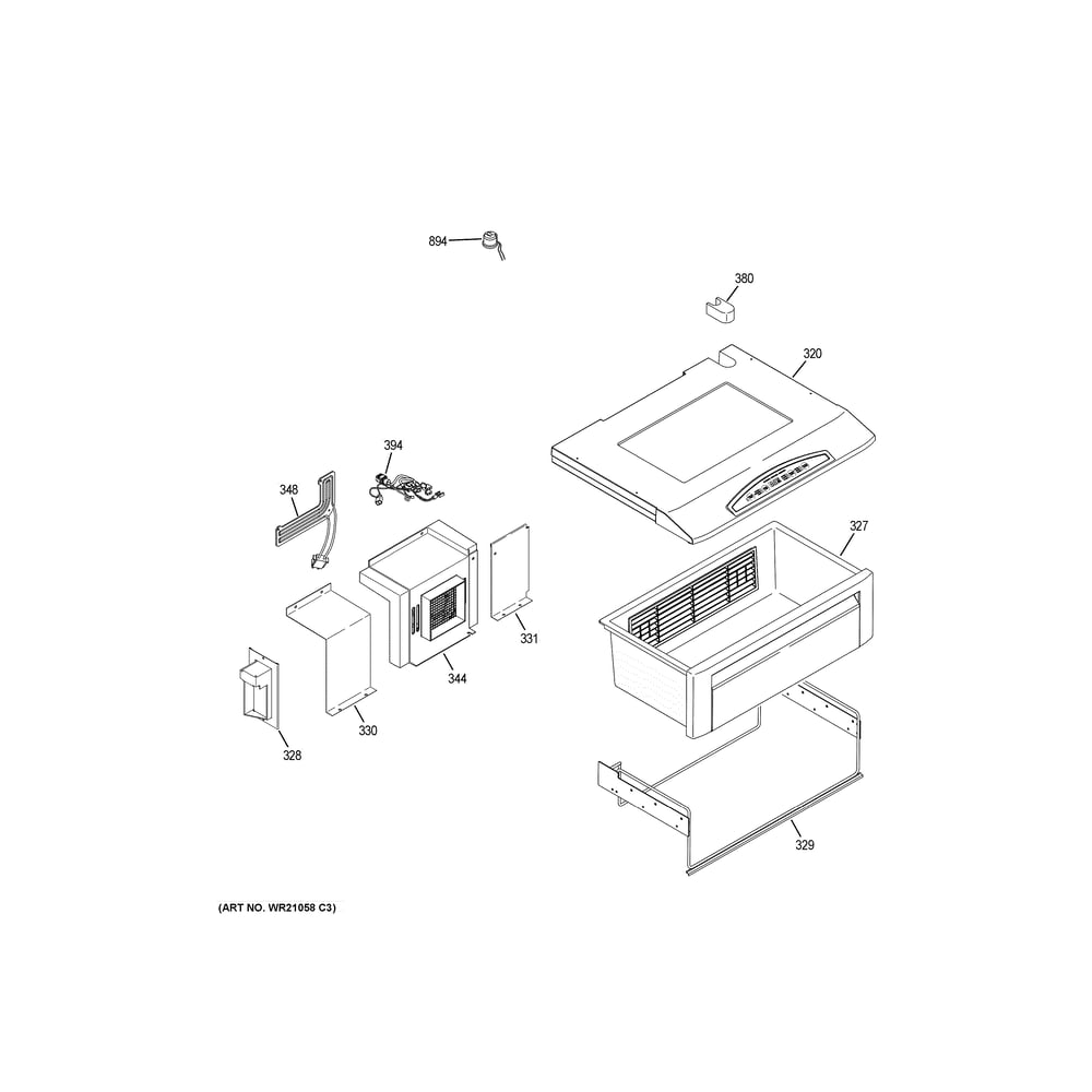 Quick Chill Diagram and Parts List for ZIS480NNMII  General Electric Refrigerator