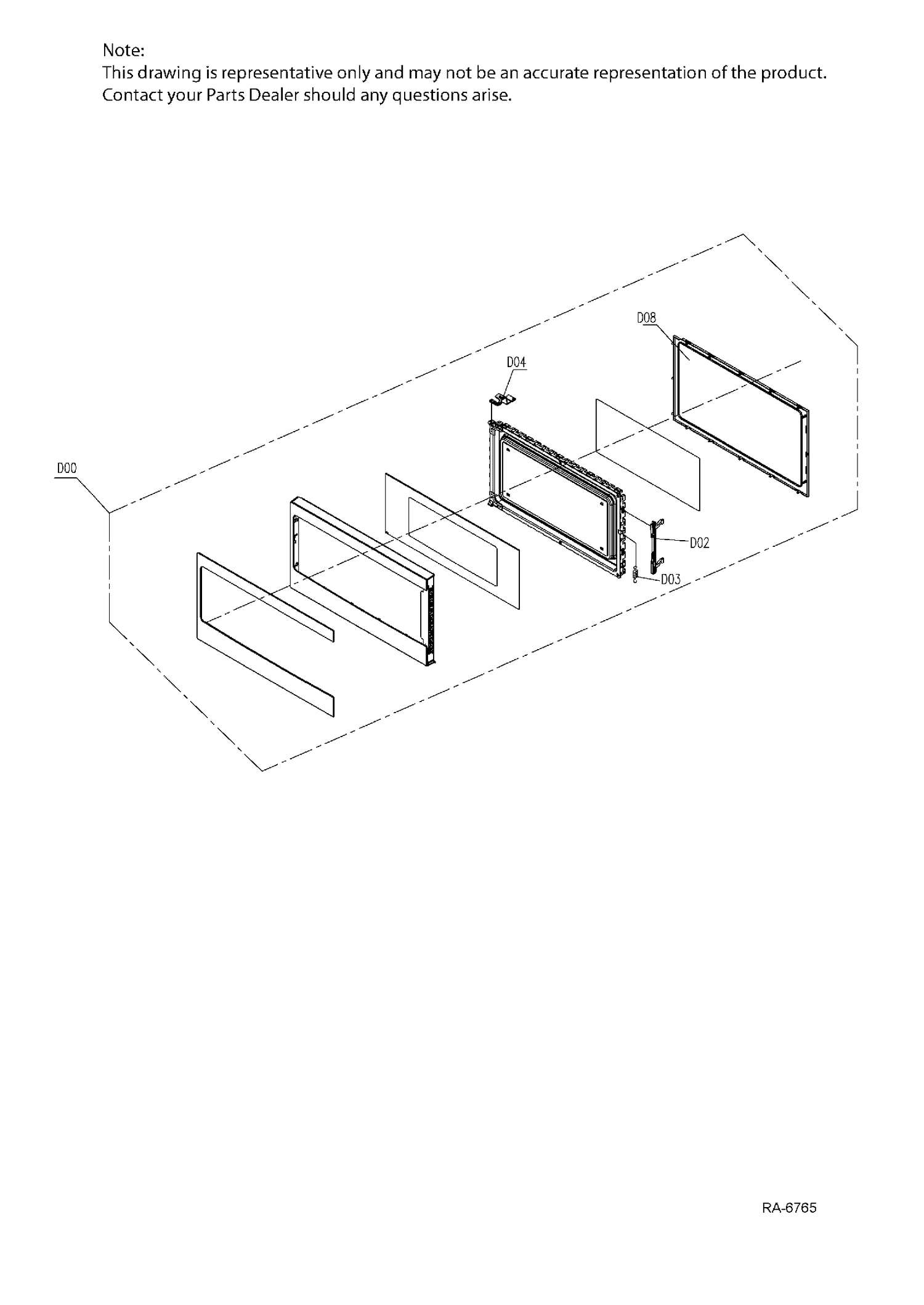 DOOR Diagram and Parts List for ZEM115SJSSC01  General Electric Microwave