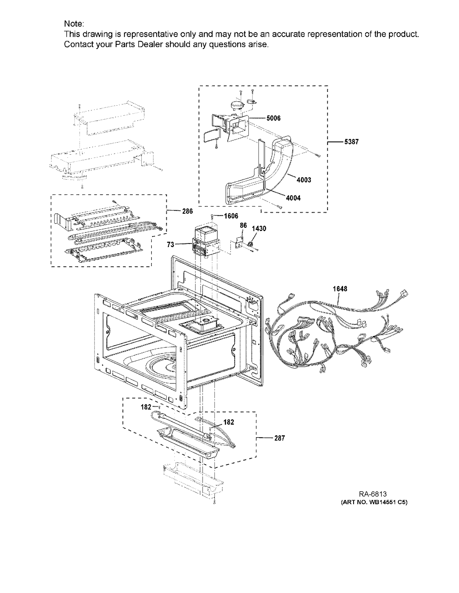 INSULATOR PARTS 2 Diagram and Parts List for ZSC2202J2SS  General Electric Range
