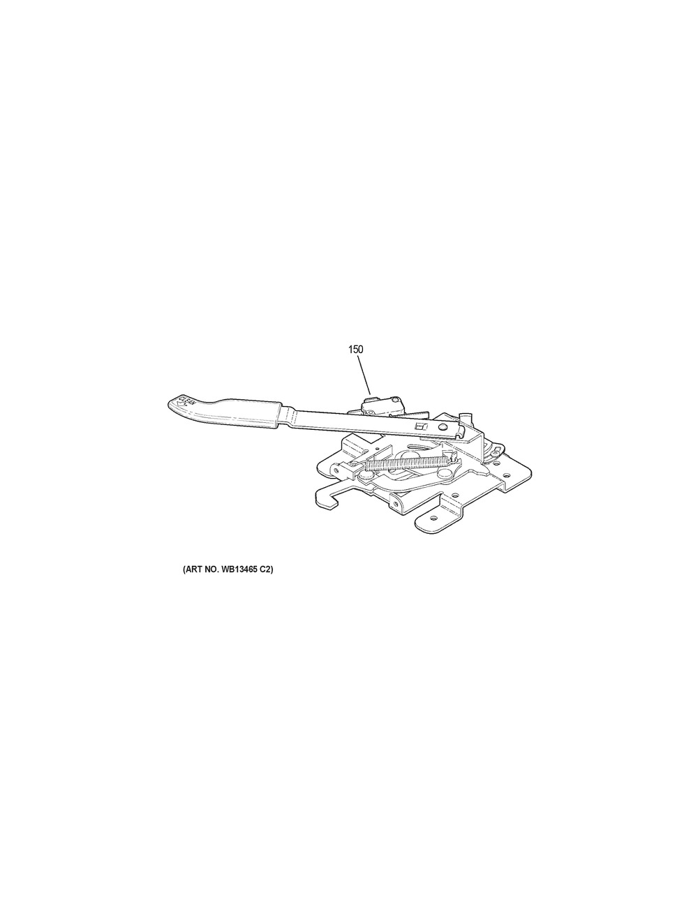 Door Lock Diagram and Parts List for JB625DK5BB  General Electric Range