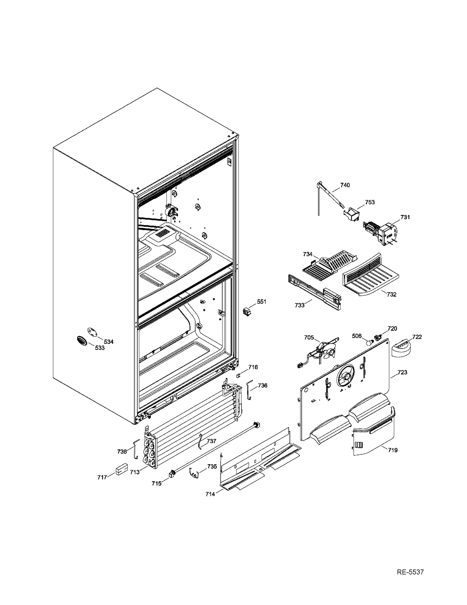 FZ FUNCTIONAL PARTS Diagram and Parts List for PNR20KGEAFBB  General Electric Refrigerator