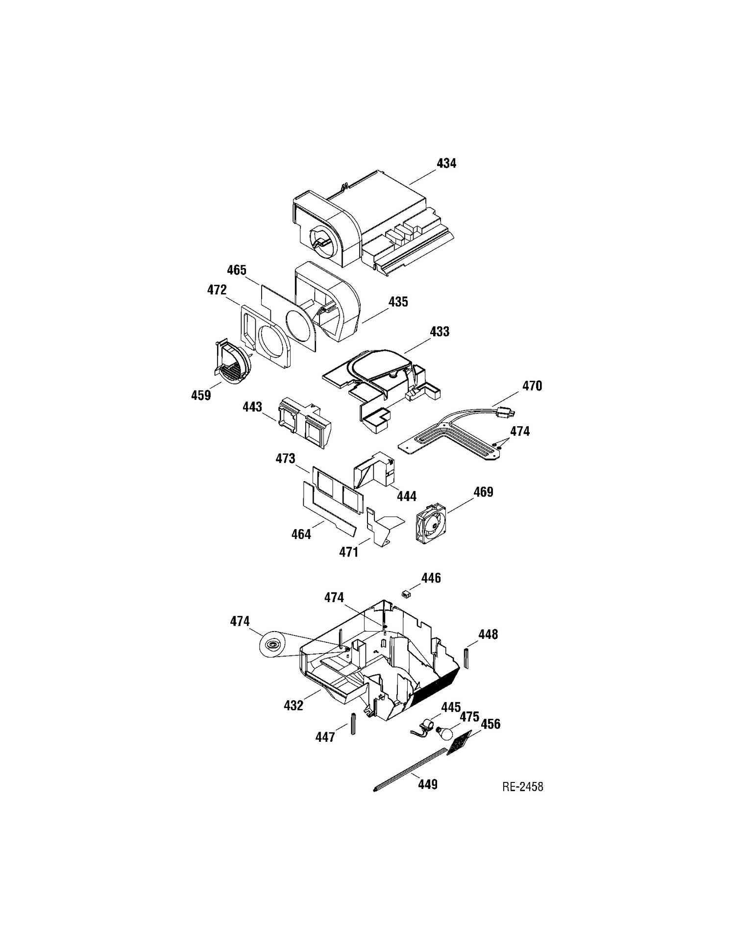QUICK CHILL SYSTEM PARTS Diagram and Parts List for PIR23MGTABV  General Electric Refrigerator