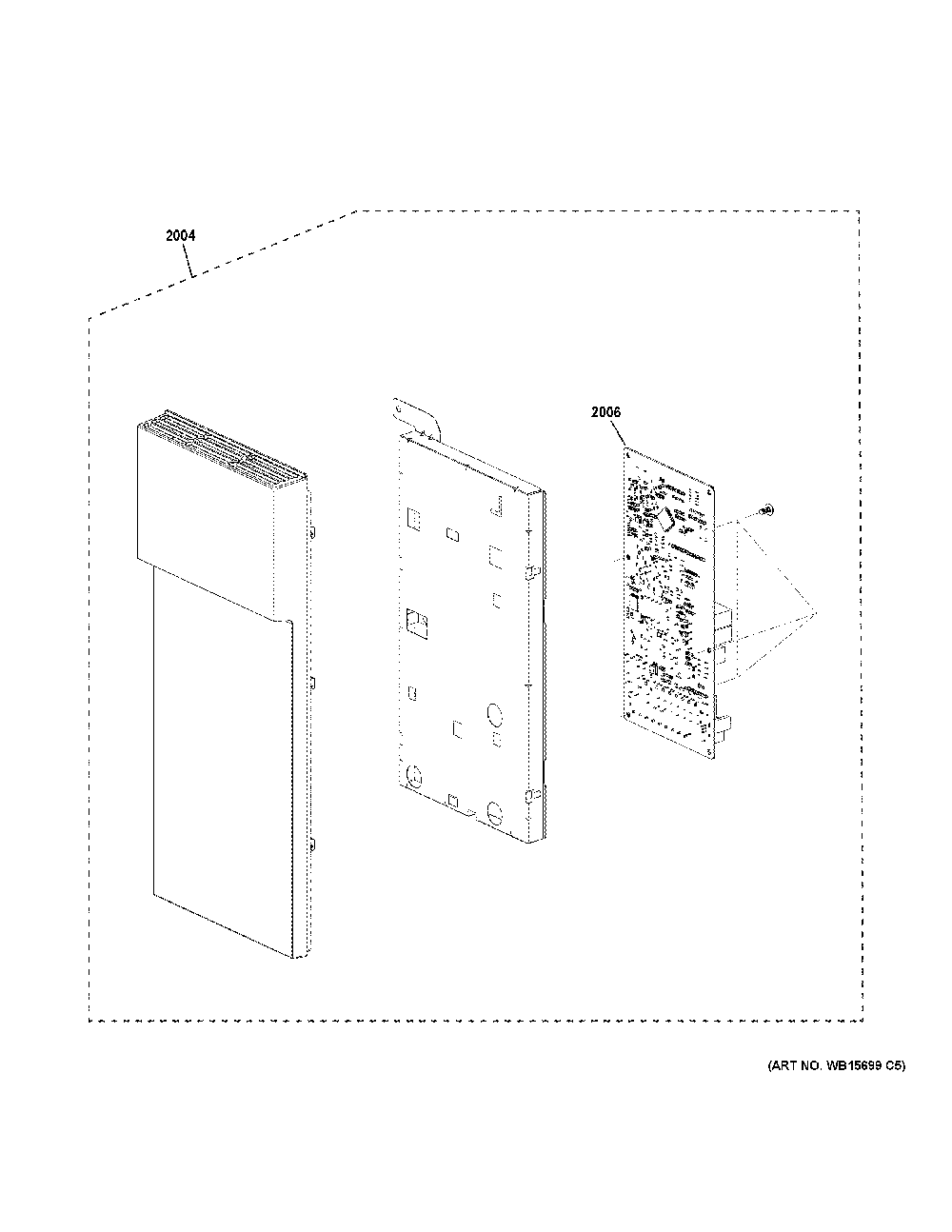 Control Parts Diagram and Parts List for QVM7167RN8SS  General Electric Microwave