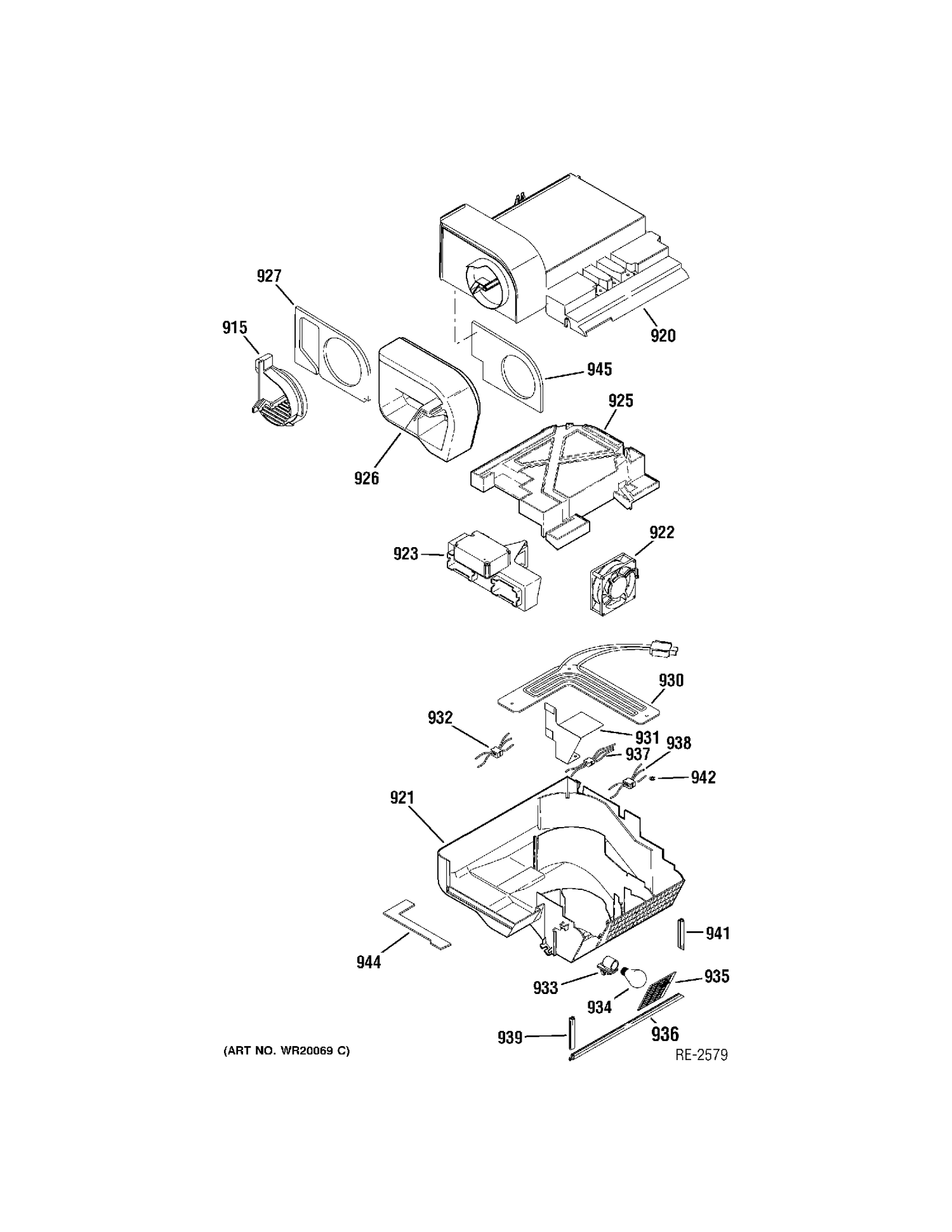 CUSTOM COOL Diagram and Parts List for ZFSB25DTBSS  General Electric Refrigerator