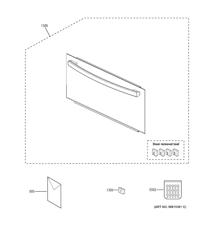Microwave Door Diagram and Parts List for PT7800DH1WW  General Electric Microwave Oven Combo