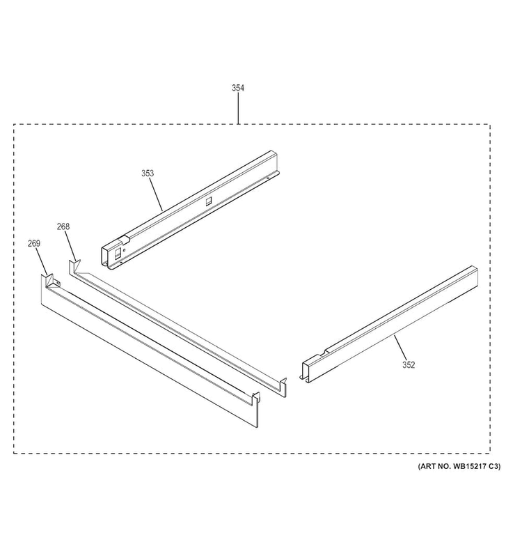 Pedestal Diagram and Parts List for JT3500SF4SS  General Electric Wall Oven