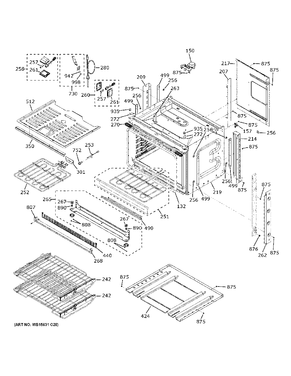 Body Parts Diagram and Parts List for CTS90FP3N2D1  General Electric Wall Oven
