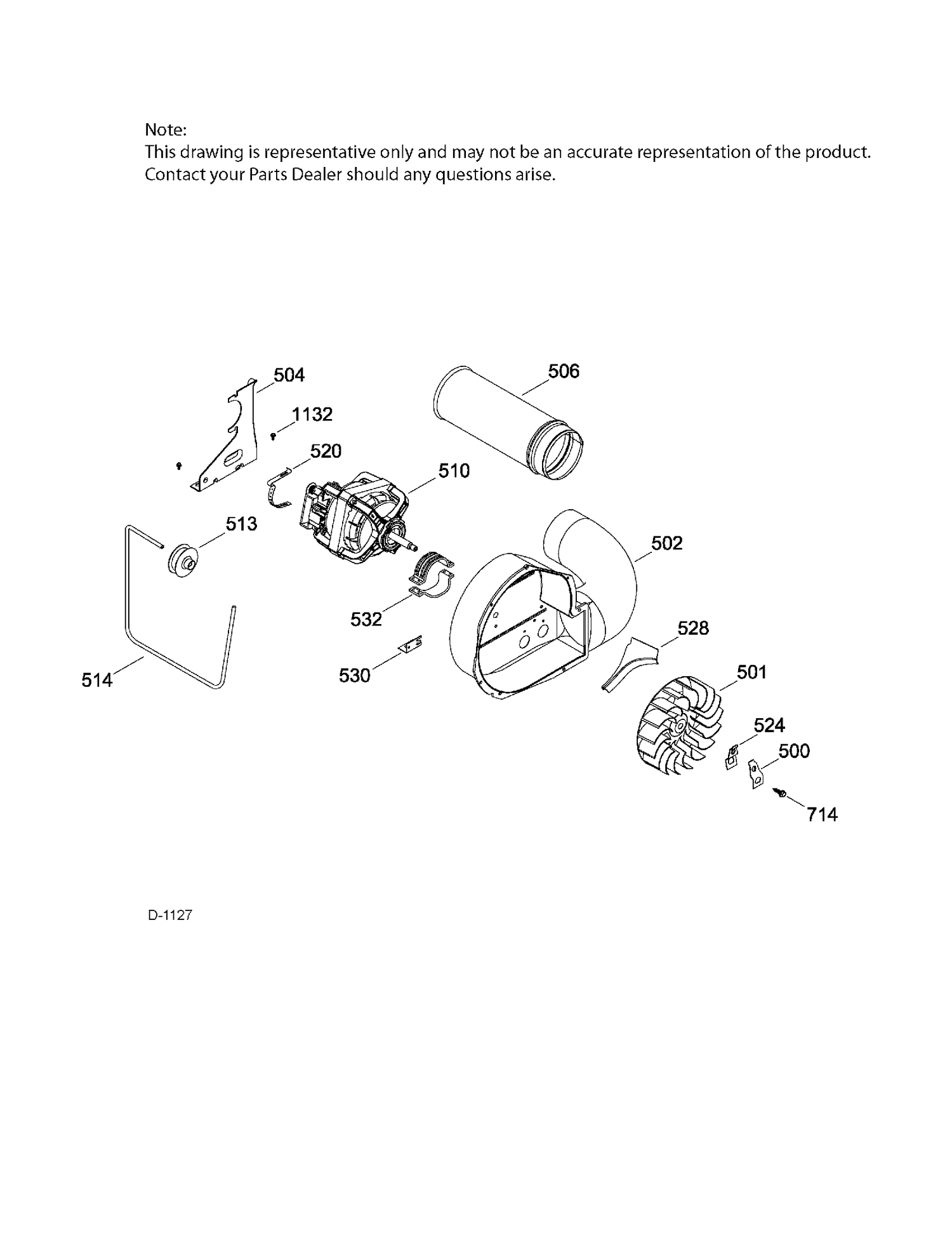 BLOWER & DRIVE ASM Diagram and Parts List for PSKP333EB5WW  General Electric Dryer