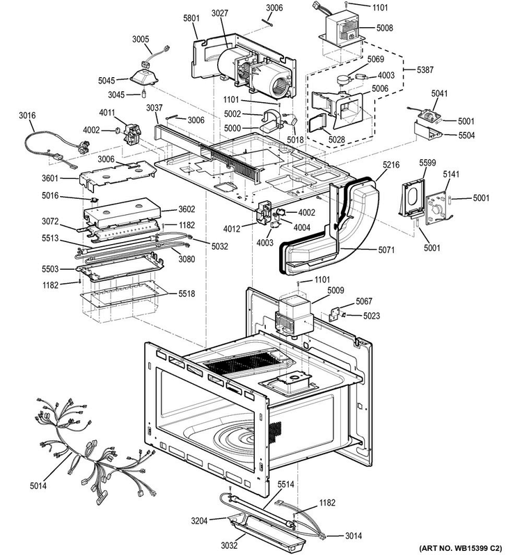Insulator Parts Diagram and Parts List for PT9800SH4SS  General Electric Wall Oven