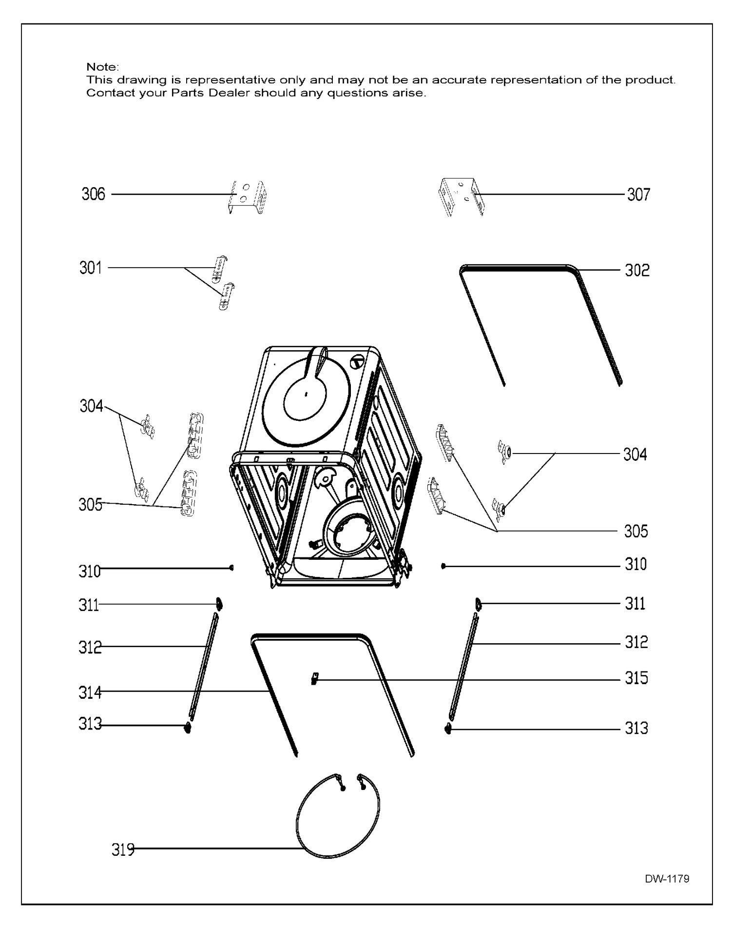 BODY PARTS Diagram and Parts List for GDF630SGK0WW  General Electric Dishwasher