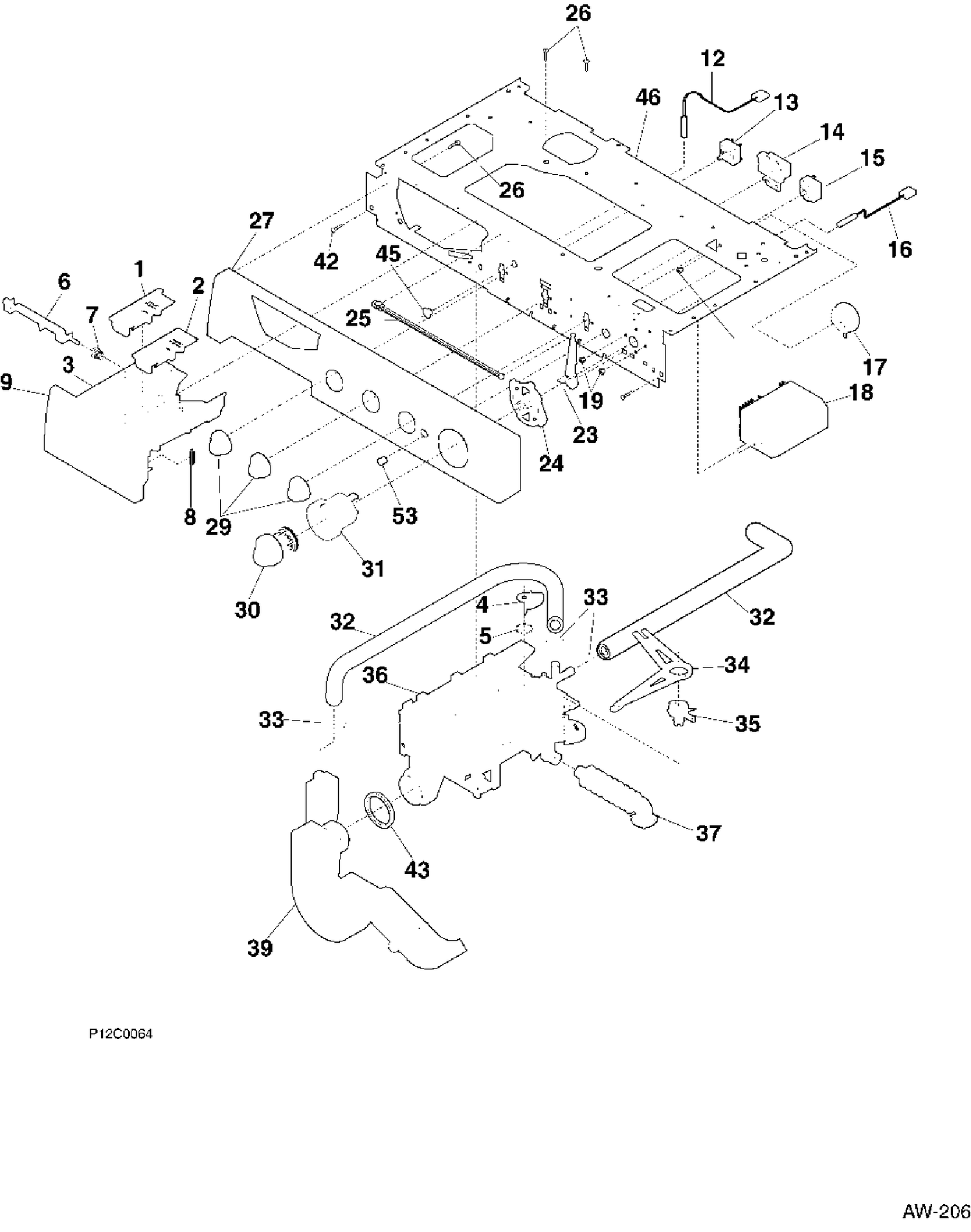 CONTROL PANEL Diagram and Parts List for WCXH208V0WW  General Electric Washer
