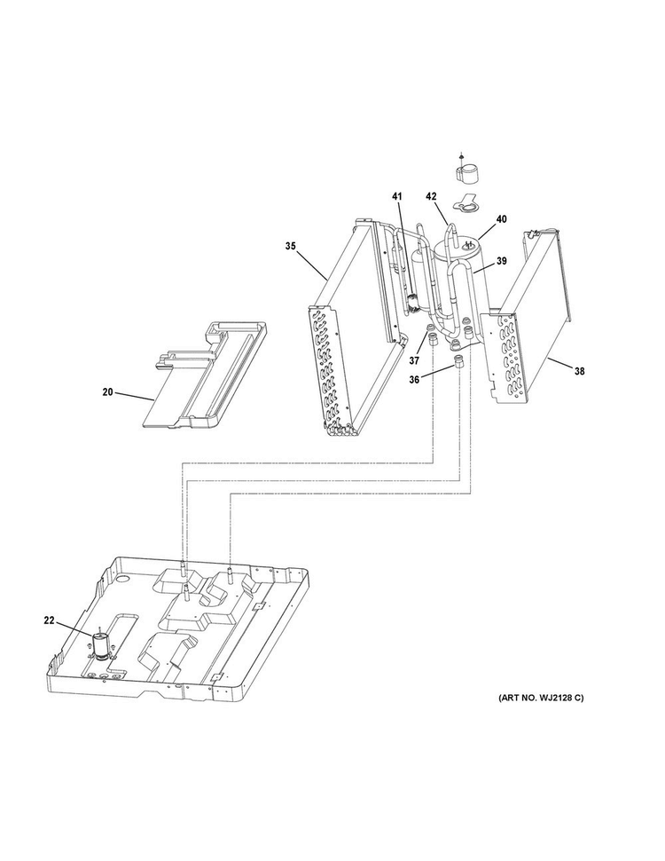 Base Pan & Unit Parts Diagram and Parts List for AJEQ09DCFL1  General Electric Air Conditioner