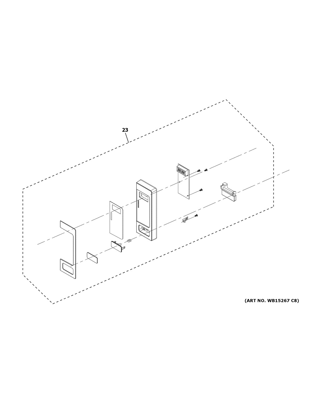 Control Parts Diagram and Parts List for PEM31EF3ES  General Electric Microwave