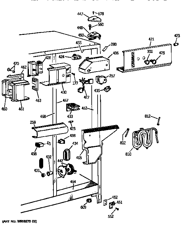 Fresh Food Section Diagram and Parts List for TFX24PRXDWW  General Electric Refrigerator