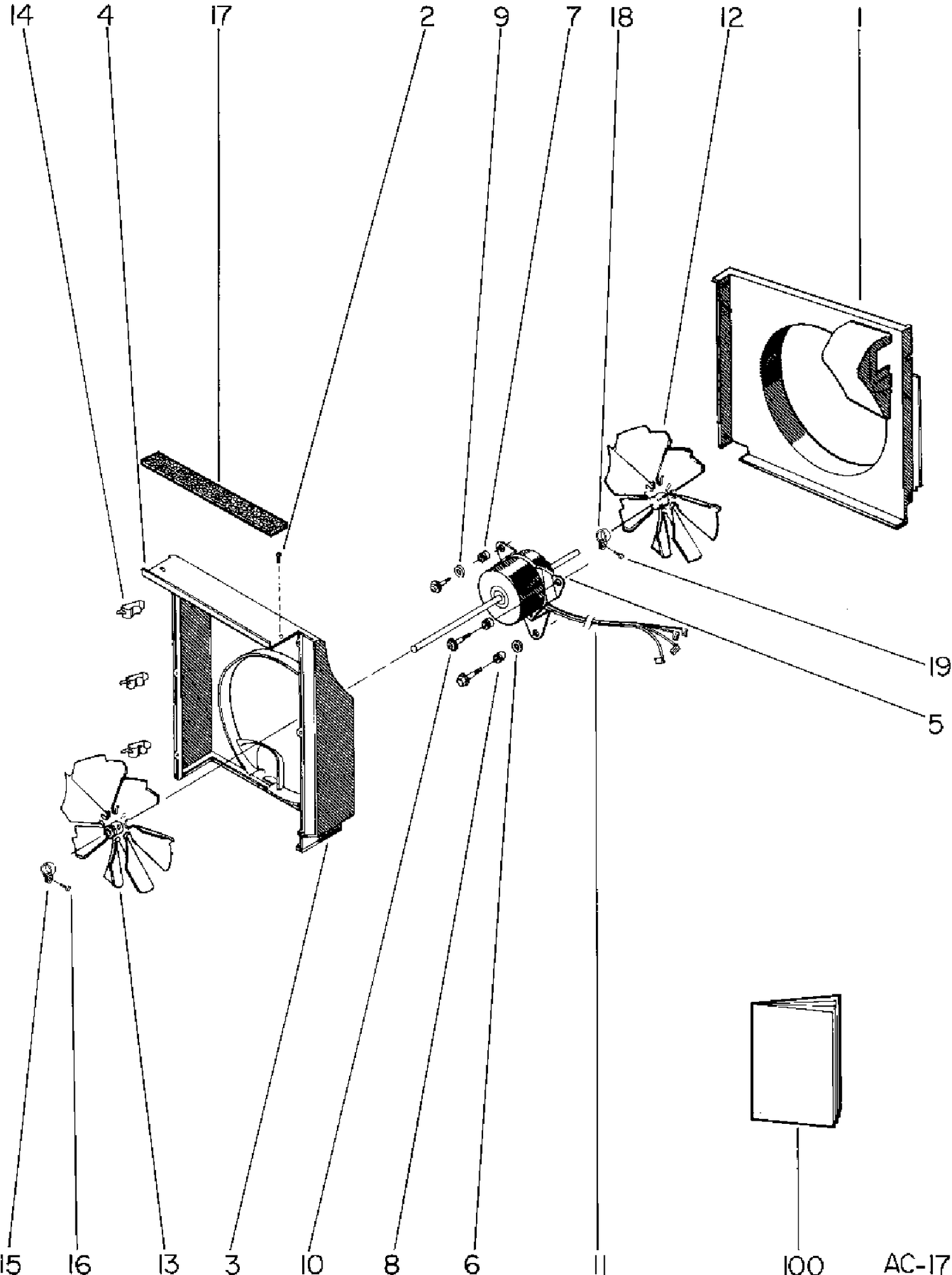 UNIT PARTS Diagram and Parts List for UA608R-4  General Electric Air Conditioner