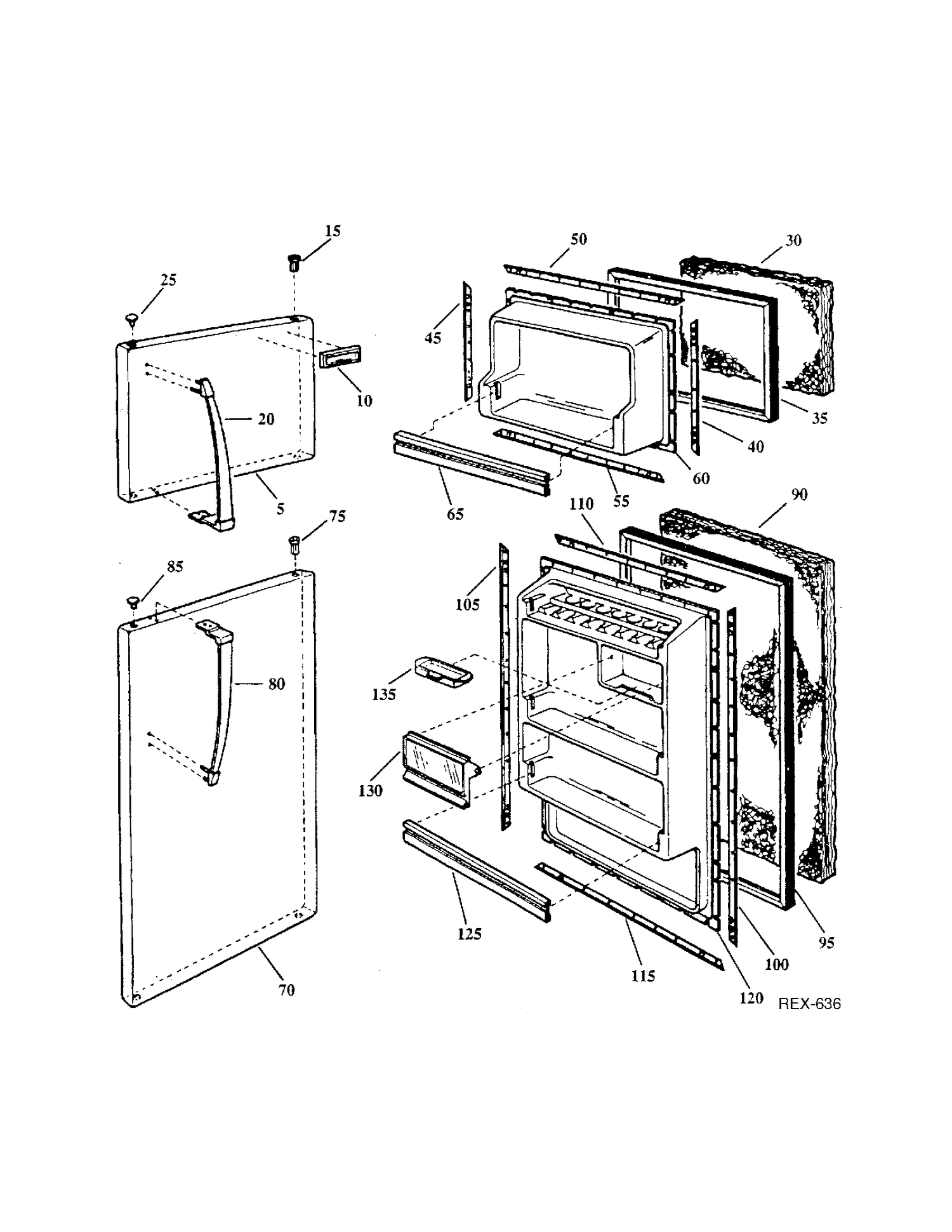 REFRIGERATOR SYSTEM GROUP Diagram and Parts List for 33110-3  General Electric Refrigerator