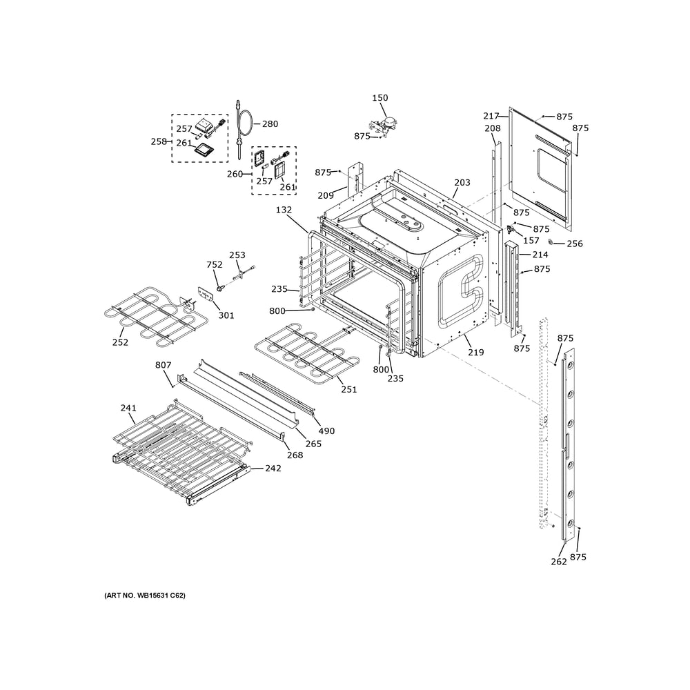 Upper Oven Diagram and Parts List for ZKD90DPSN4SS  General Electric Wall Oven